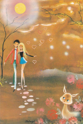 POSTAL B7134: POSTAL PAREJA ENAMORADA