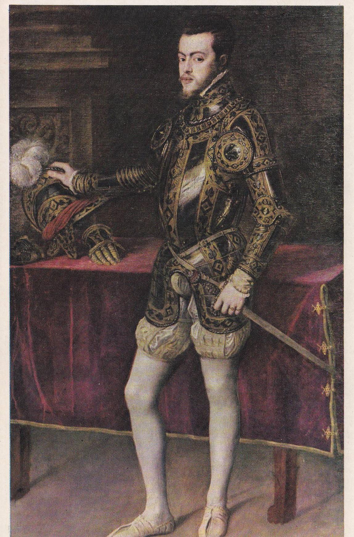 POSTAL B7135: TIZIANO: FELIPE II