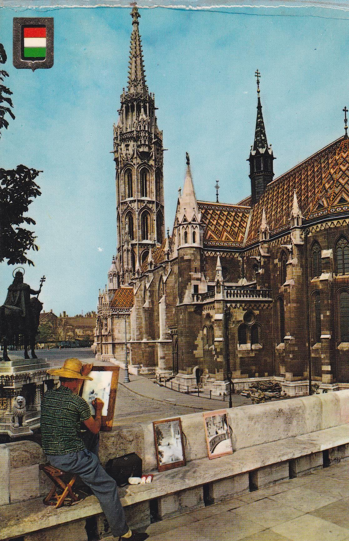 POSTAL B7142: BUDAPEST: CINCO CONTINENTES