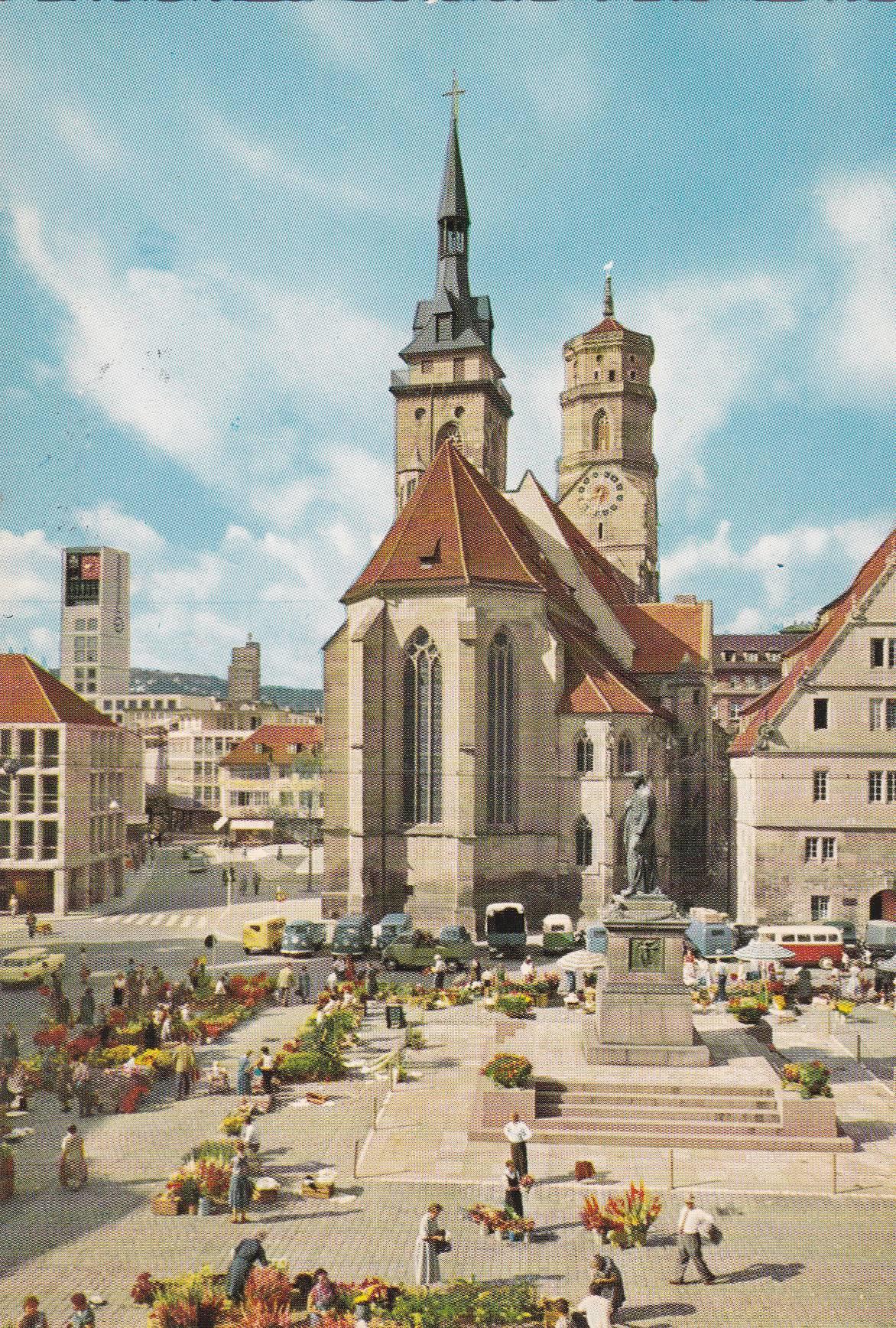 POSTAL B7243: STUTTGART: SCHILLERPLATZ