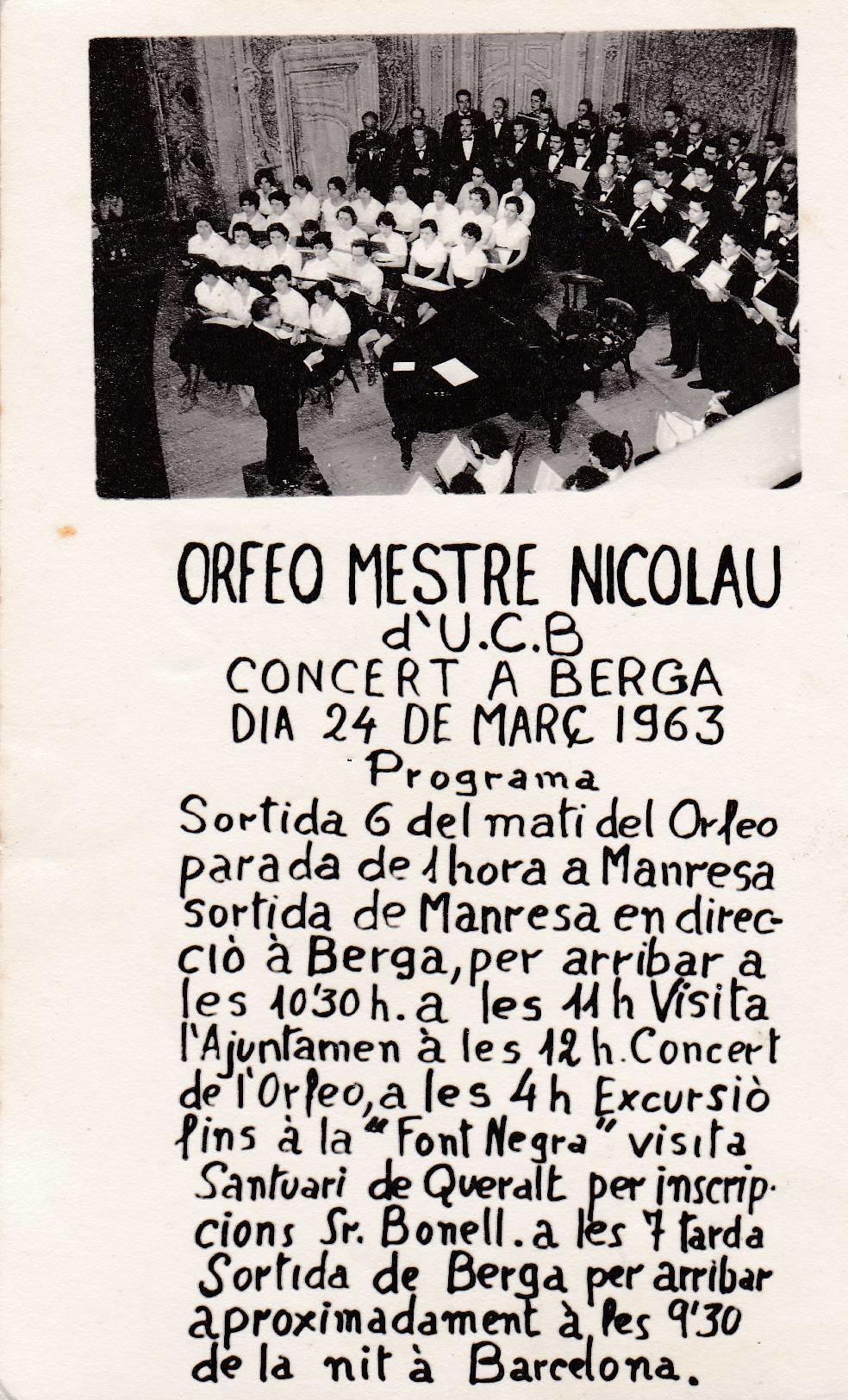 POSTAL B7253: ORFEO MESTRE NICOLAU