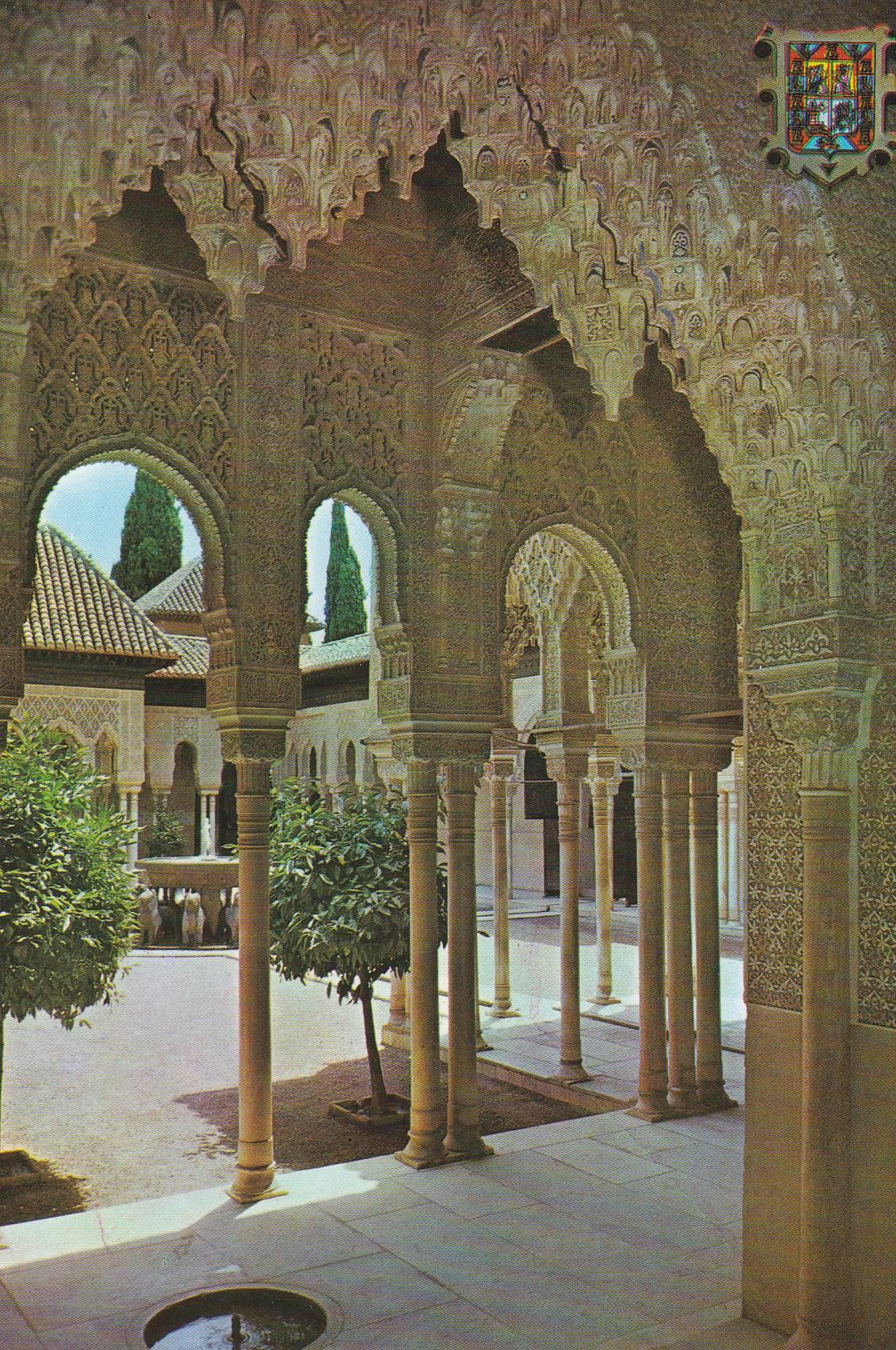 POSTAL B7323: GRANADA: LA ALHAMBRA. ARCADA PATIO DE LOS LEONES