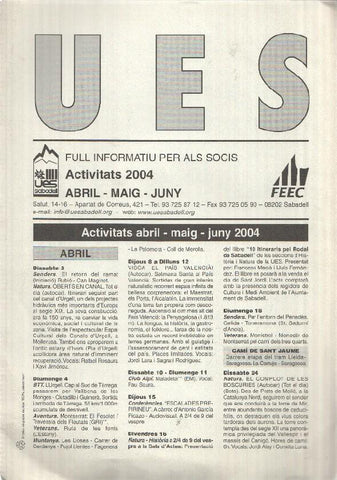 Full Informatiu: UES, Activitats 2000 - Gener, febrer, març (Unio Excursionista Sabadell) - A la Cerdanya Xalet-refugi Pere Carne