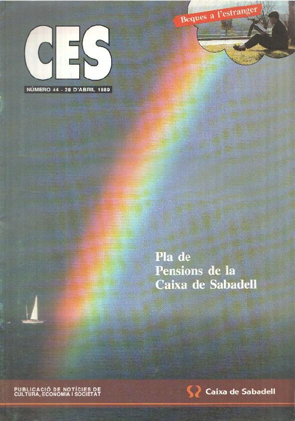 Publicacio de noticies: CES num 28 d'Abril 1989 - Pla de Pensions de la Caixa de Sabadell