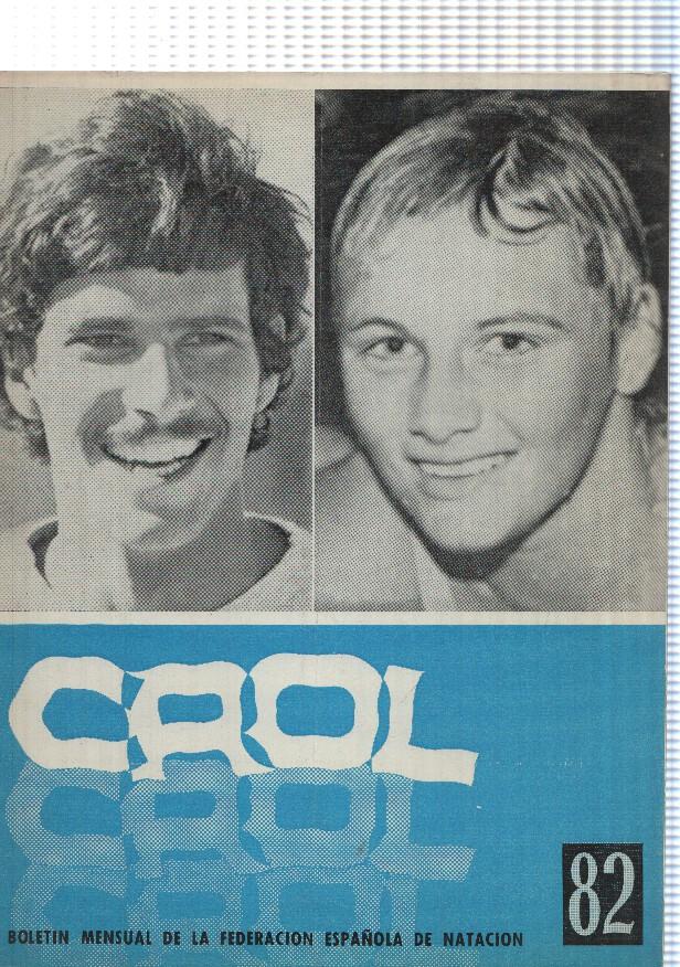 Crol num 082 año VII, Diciembre 1971: Boletin Federacion Española de Natacion. Portada: Mark Spitz y Shane Gould