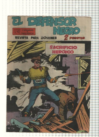 Comic: El Defensor Negro num 12 - Sacrificio heroico. Serie Caravanas y Rancheros
