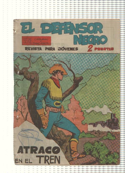 Comic: El Defensor Negro num 37 - Atraco en el tren. Serie Caravanas y Rancheros