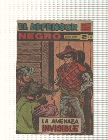 Comic: El Defensor Negro num 50 - La amenaza invisible. Serie Caravanas y Rancheros