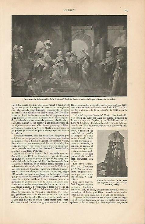 LAMINA ESPASA 8008: Manto de Caballero de la Orden del Espiritu Santo