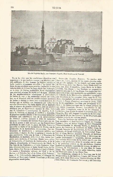 LAMINA ESPASA 17447: Isla del Espiritu Santo por F. Guardi