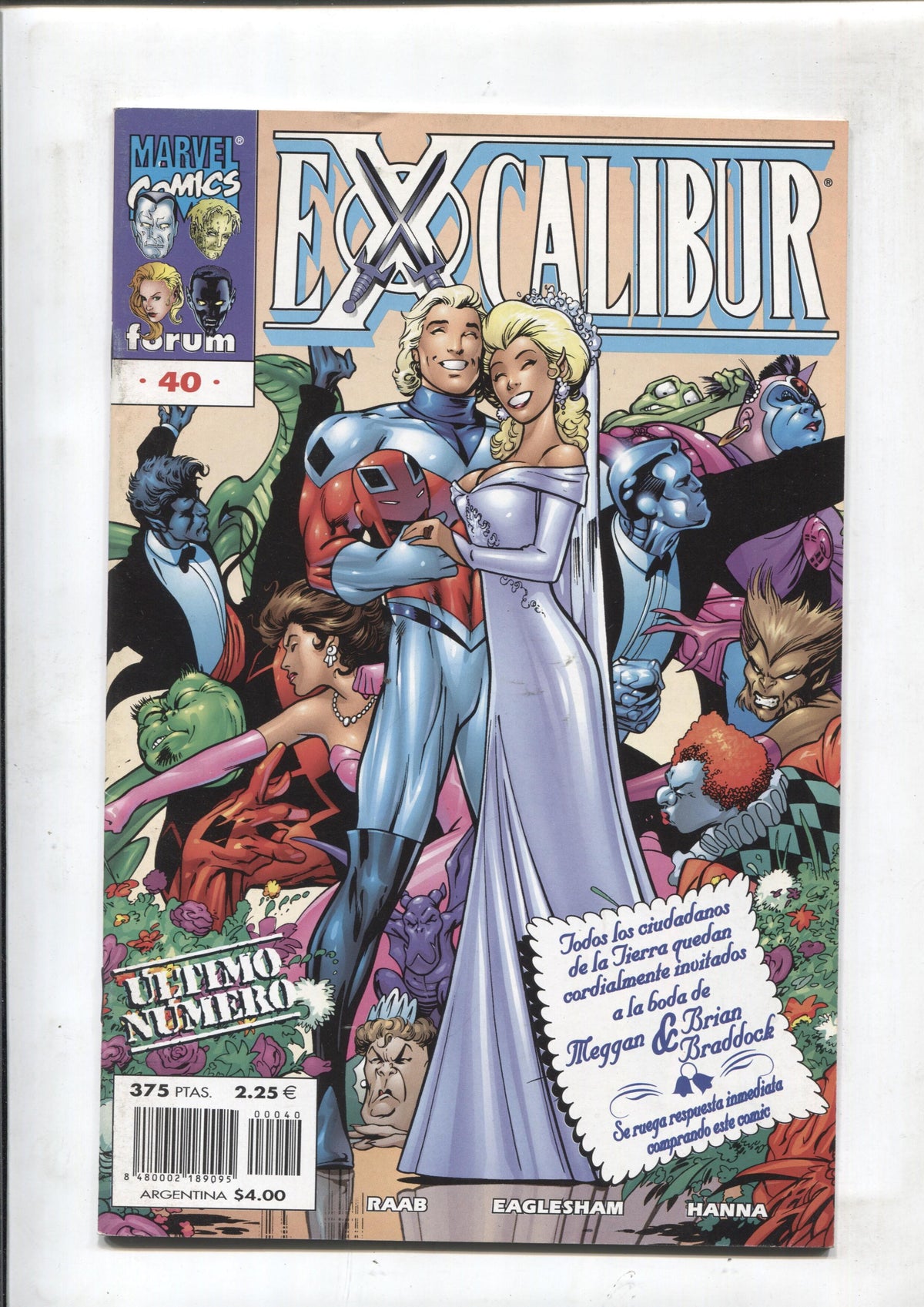 Planeta: Excalibur volumen 2 numero 40: La boda de El capitan britania
