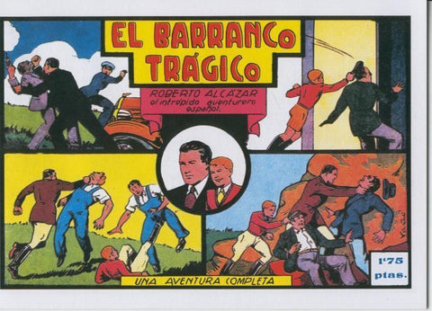 Facsimil: Roberto Alcazar y Pedrin numero 042: El barranco tragico
