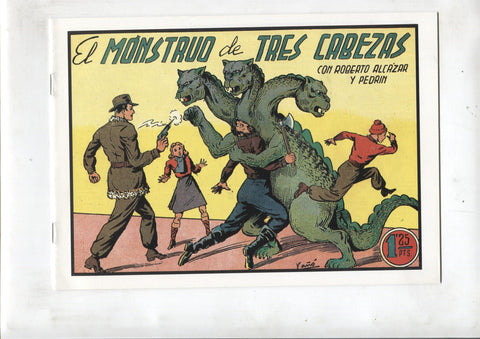 Facsimil: Roberto Alcazar y Pedrin numero 152: El monstruo de tres cabezas