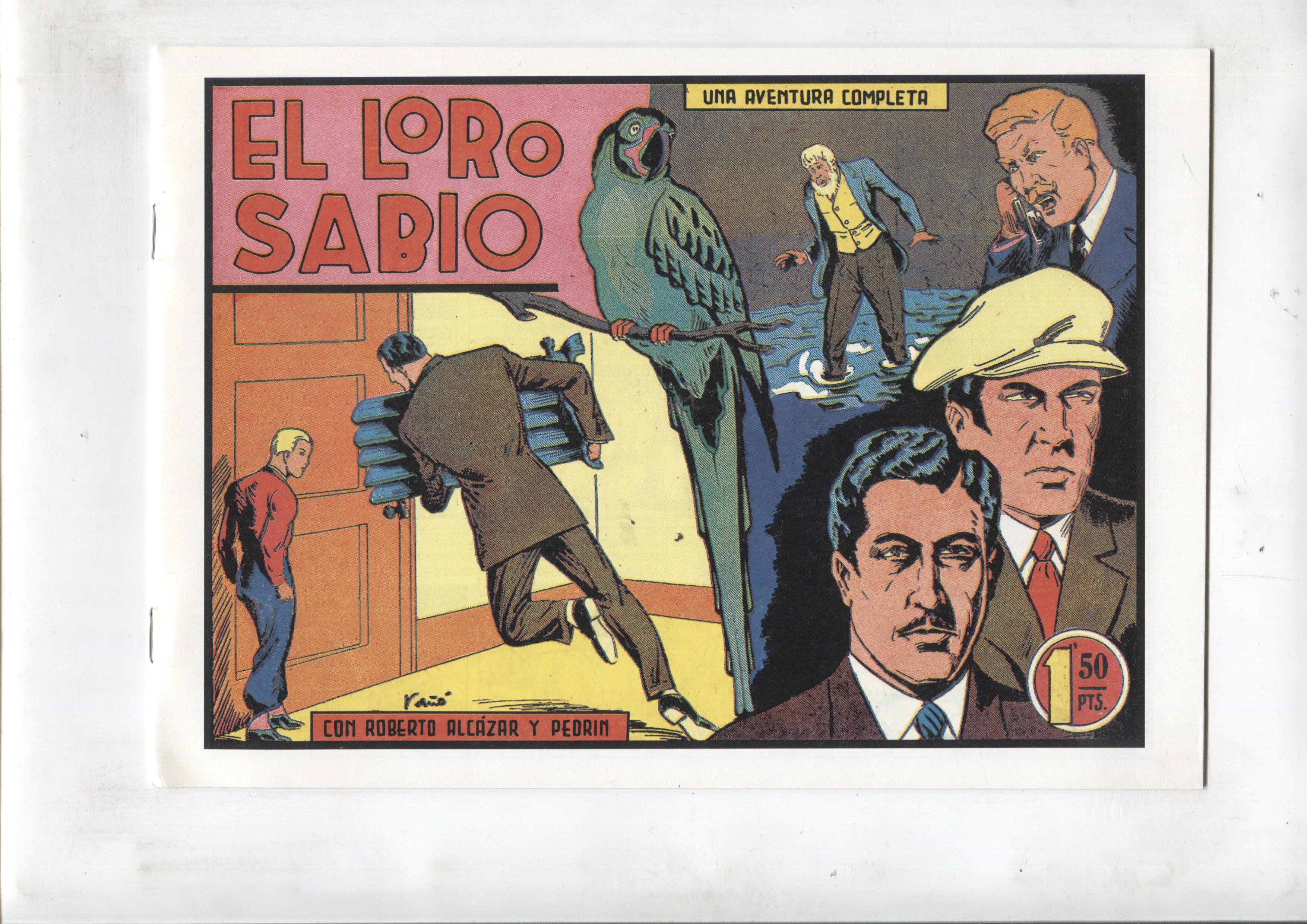 Facsimil: Roberto Alcazar y Pedrin numero 156: El loro sabio