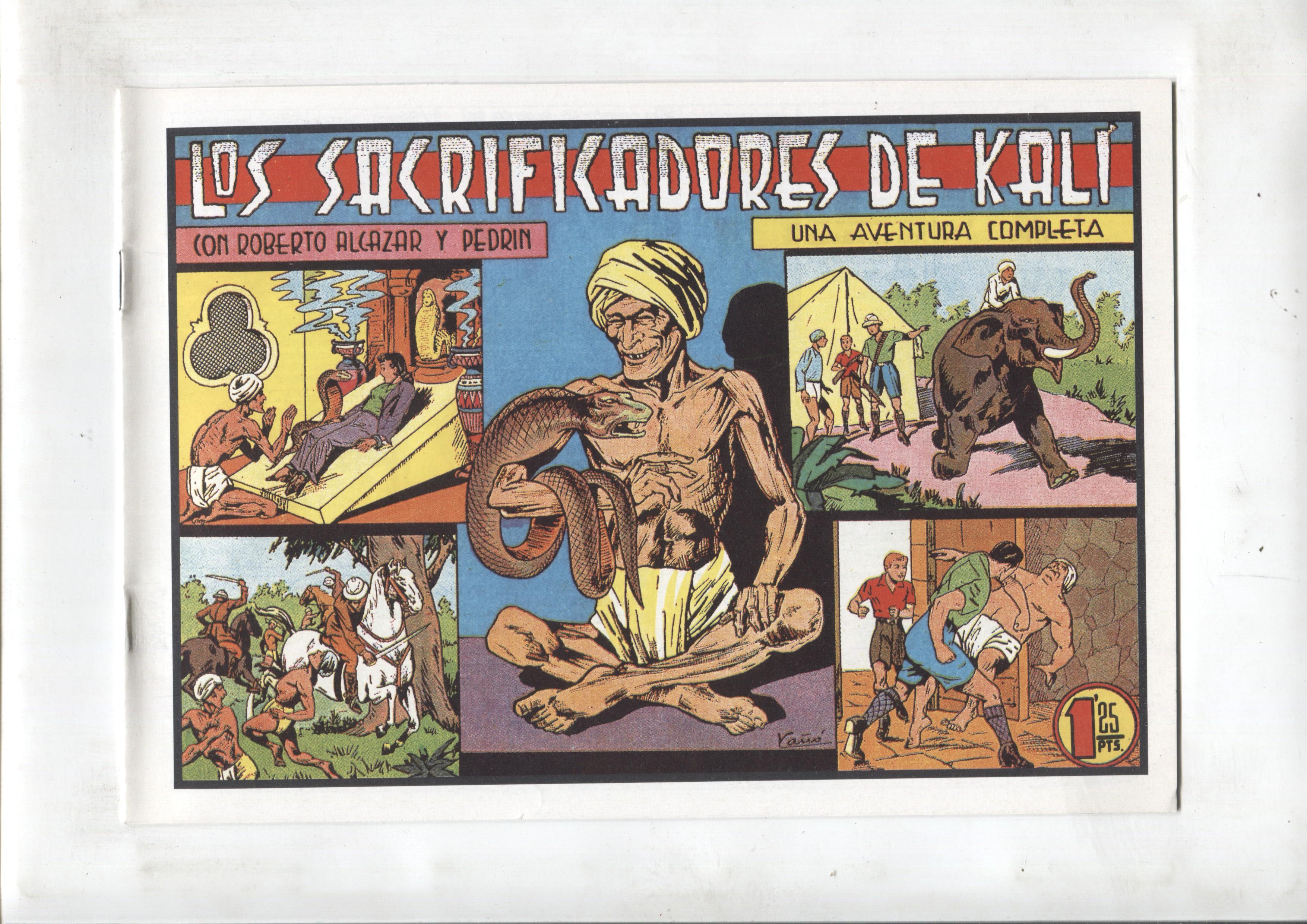 Facsimil: Roberto Alcazar y Pedrin numero 199: Los sacrificios de Kali