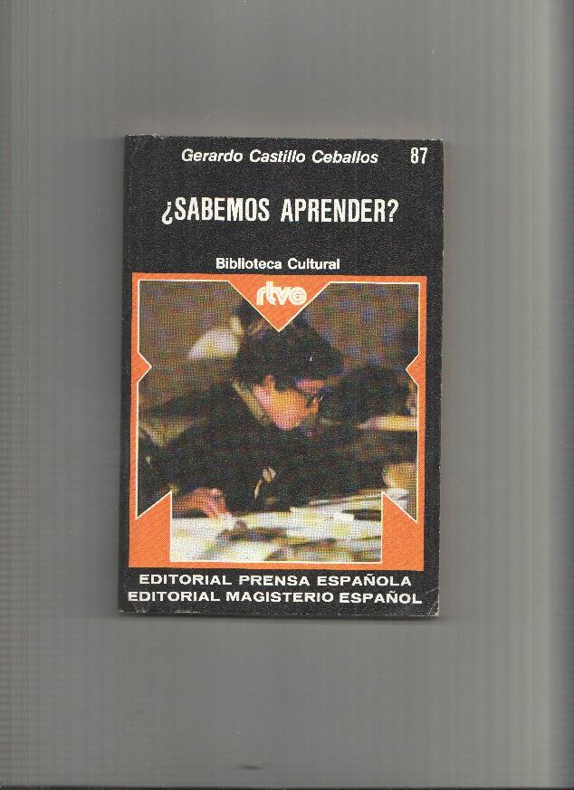 Biblioteca Cultural RTVE numero 87: Sabemos aprender