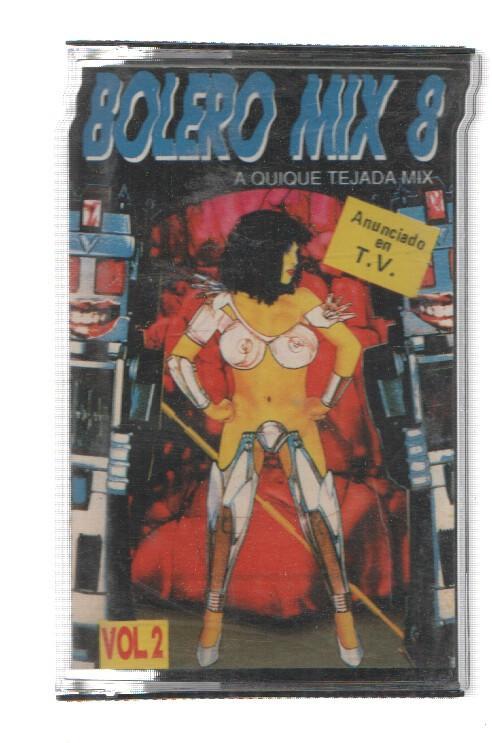 Cinta Cassette: BOLERO MIX 8, Volumen 2 - A Quique Tejada Mix (Blanco y Negro 1990)