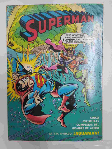 Comic, Album Superman num 03. Artista invitado: Aquaman. 5 aventuras del Hombre de Acero - La guerra de las ciudades submarinas