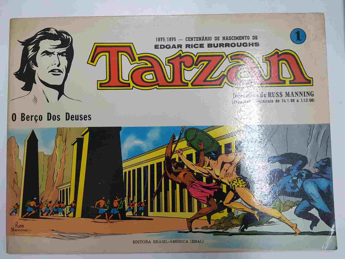 Comic en italiano: Tarzan num 01, O Berço dos Deuses (pranchas dominicais de 141-68 a 1-12-68)