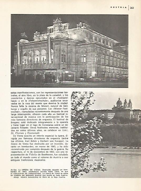 LAMINA 10962: Opera de Viena y Abadia de Melk