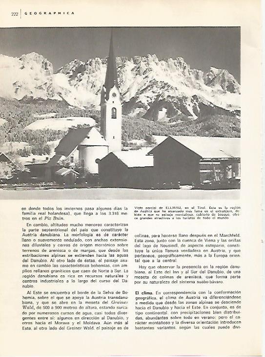 LAMINA 10973: Vista de Ellmau Austria