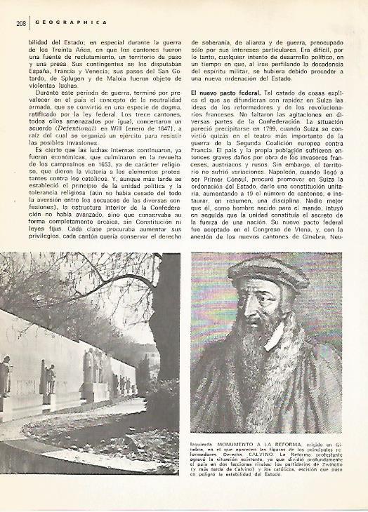 LAMINA 10980: Monumento a la Reforma en Gibebra y retrato de Calvino