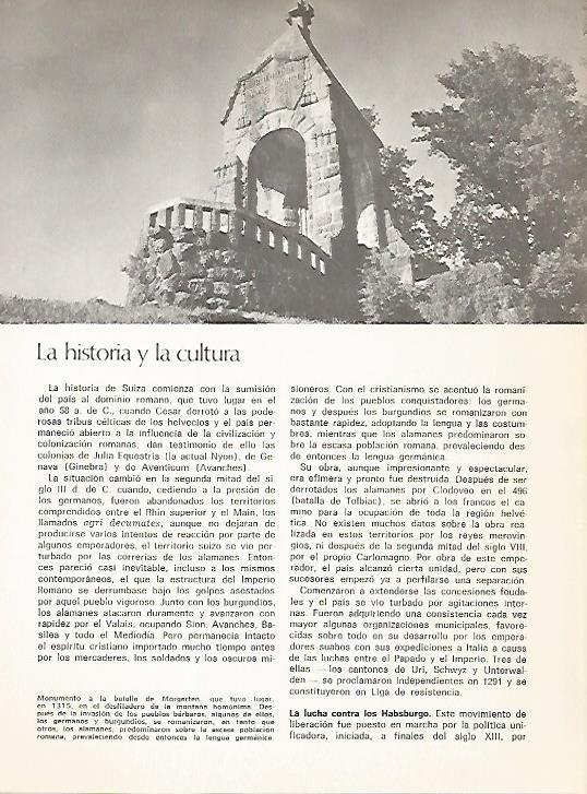 LAMINA 10981: Monumento a la batalla de Morgarten Suiza