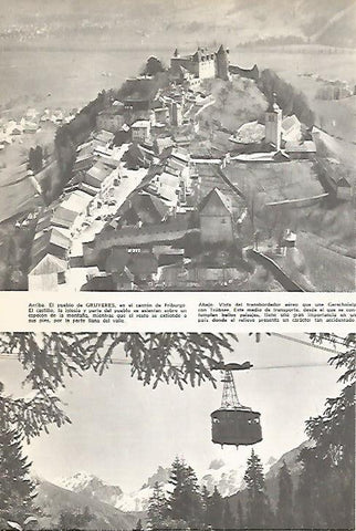 LAMINA 10990: Vista de Gruyeres Suiza