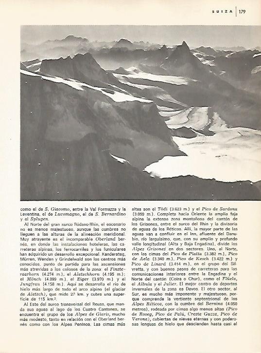 LAMINA 10991: Los Alpes de Suiza