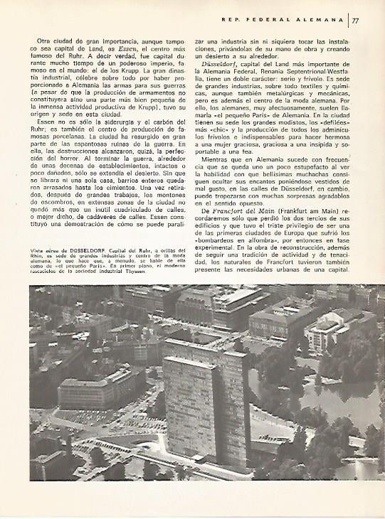 LAMINA 11010: Vista aerea de Dusseldorf Alemania