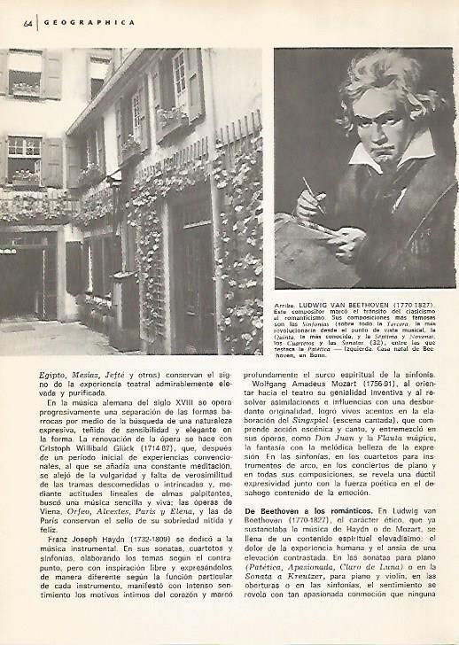 LAMINA 11015: Retrato de Beethoven y su casa natal en Bonn