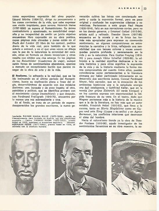 LAMINA 11017: Retratos de Rilke T. Mann y Hermann Hesse