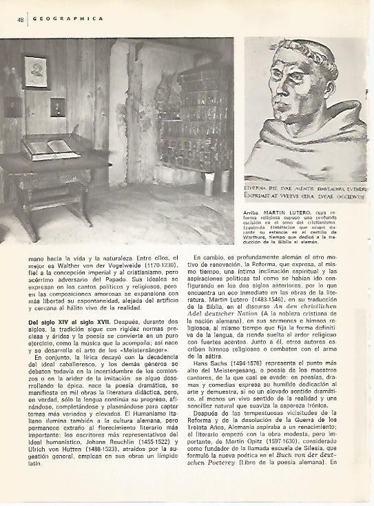 LAMINA 11019: Retrato de M. Lutero y su estancia en el castillo de Wartburg