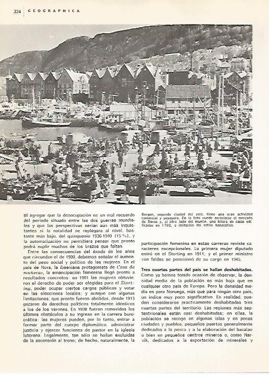 LAMINA 11042: Puerto de Bergen Noruega