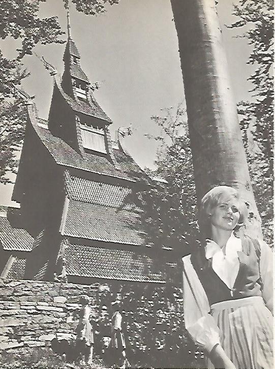 LAMINA 11043: Iglesia de madera en Fantajt Noruega