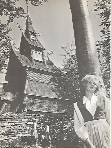 LAMINA 11043: Iglesia de madera en Fantajt Noruega