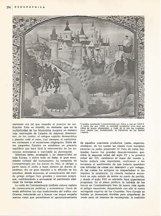LAMINA 11045: Cruzados asediando Constantinopla en 1203