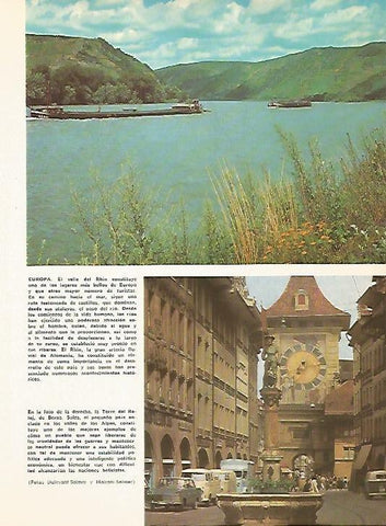 LAMINA 11047: Valle del Rhin y Torre del Reloj de Berna Suiza