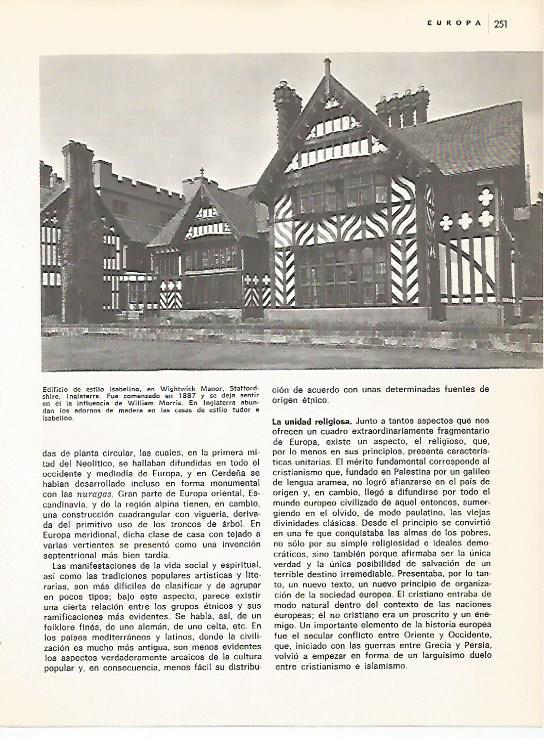 LAMINA 11057: Edificio en Wightwick Manor Staffordshire Inglaterra
