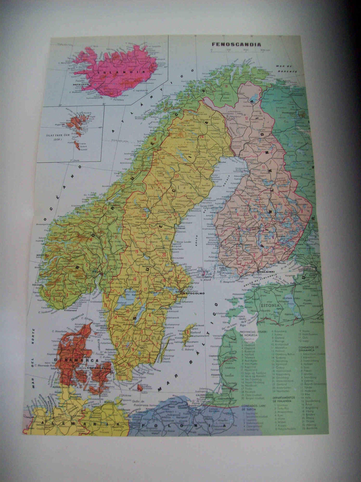 LAMINA 11093: Mapa de los paises nordicos