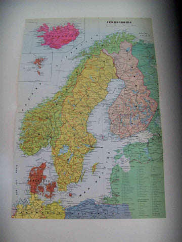 LAMINA 11093: Mapa de los paises nordicos