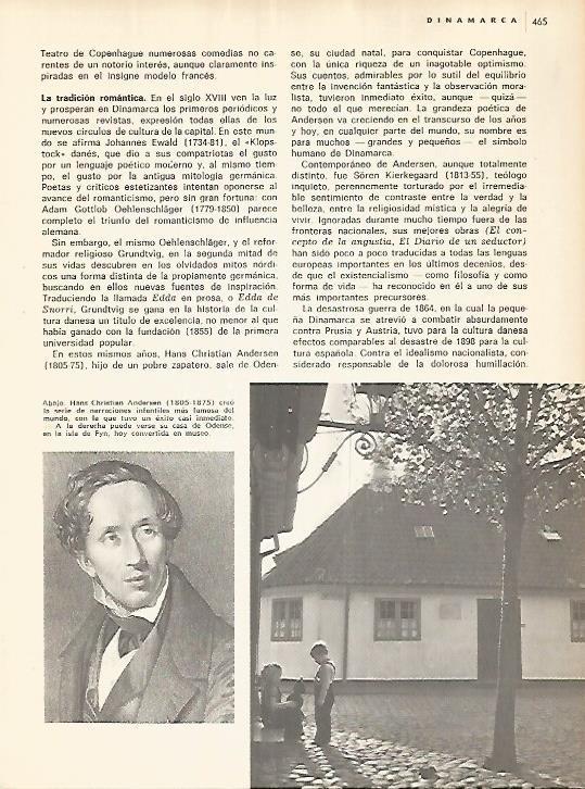 LAMINA 11115: Retrato de Hans Christian Andersen y su casa en Odense