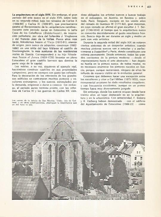 LAMINA 11140: Ruinas de la iglesia de San Nicolas en la isla de Gotland Suecia