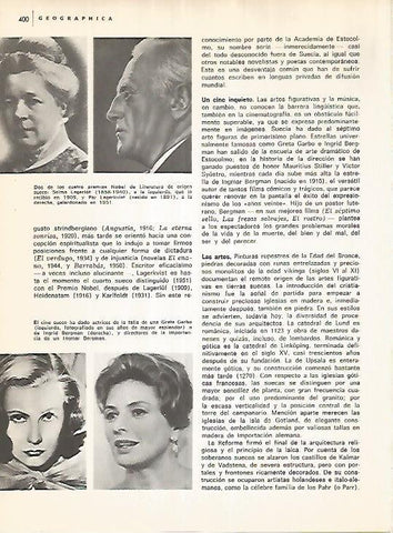 LAMINA 11141: Retratos de Selma Lagerlof Par Lagerkvist Greta Garbo e Ingrid Bergman