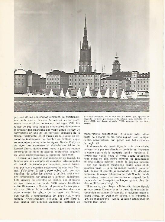 LAMINA 11144: Isla Riddarholmen de Estocolmo Suecia
