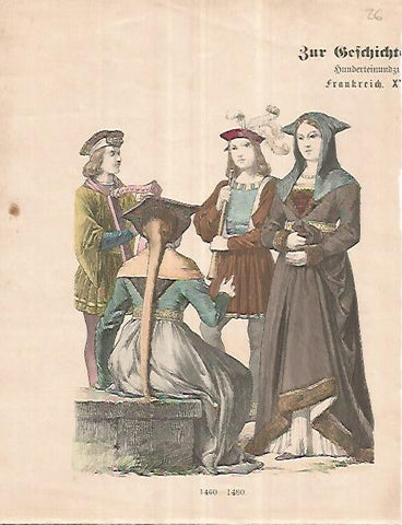 LAMINA 11167: Moda del 1460-1480