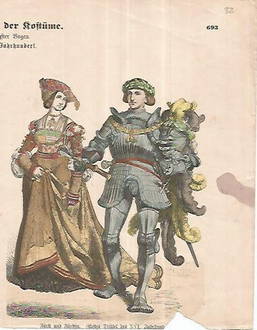 LAMINA 11184: Esposos del siglo XVI