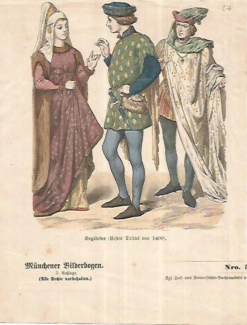 LAMINA 11191: Ingleses de 1400