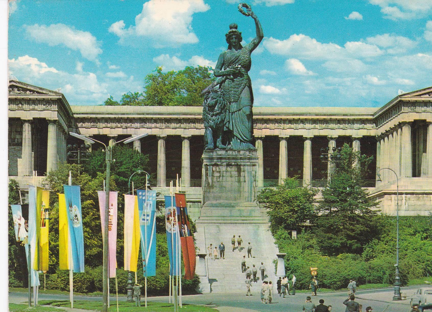 POSTAL B7404: MUNIC: BAVARIA MIT RUHMESHALLE