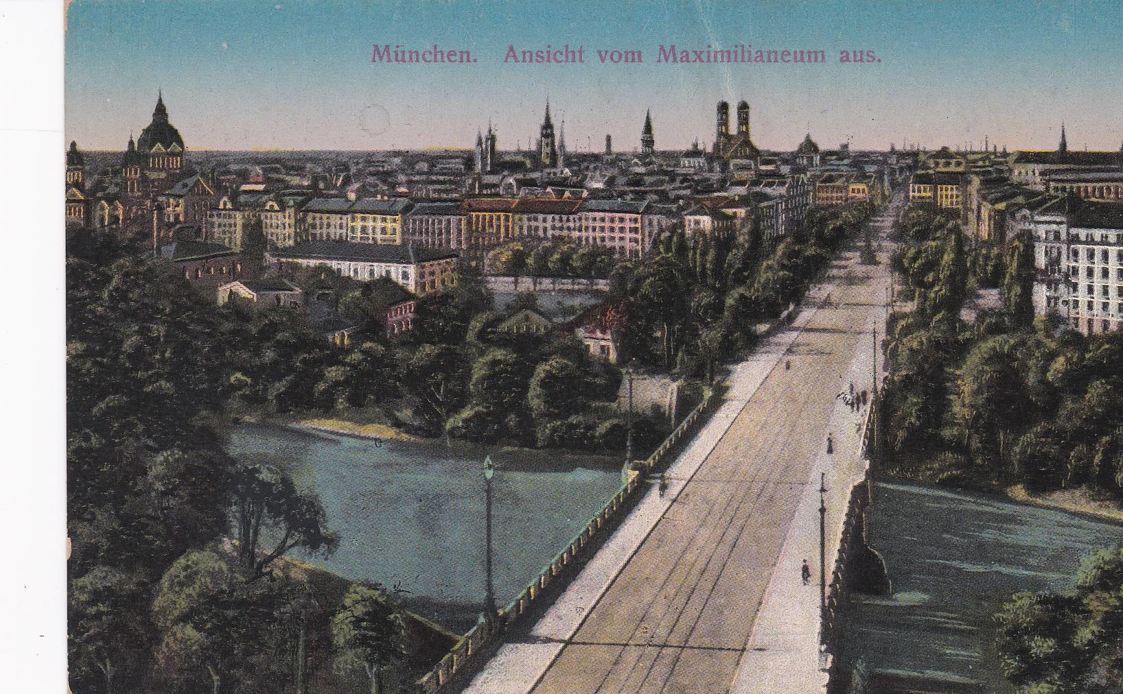 POSTAL B7447: MUNIC: AVENIDA DE MAXIMILIANO